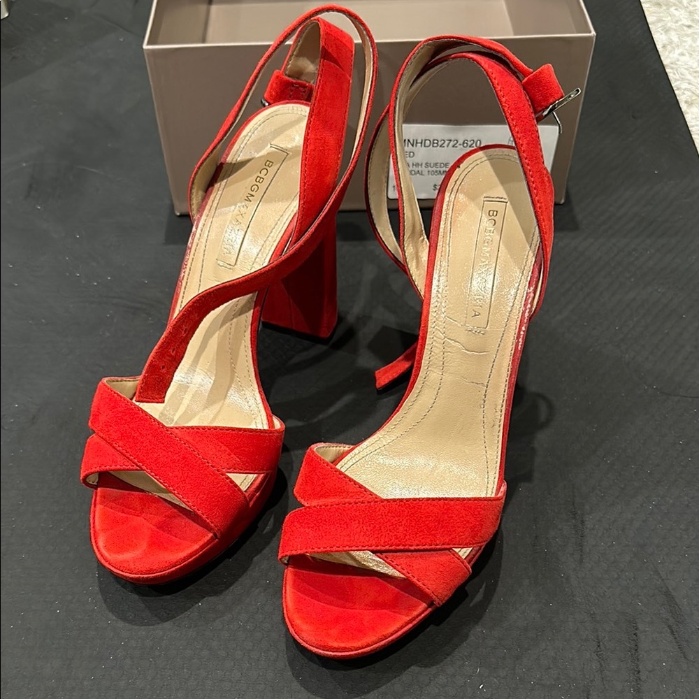 BCBG Red Women's Strappy Heels